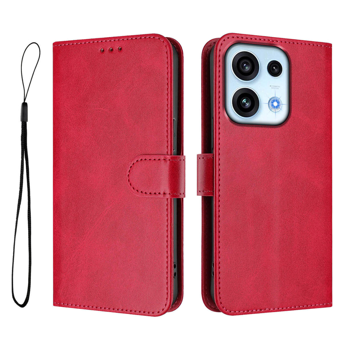 OPPO Reno16 F/ Reno16 FS - Custodia lucida con cinturino da polso