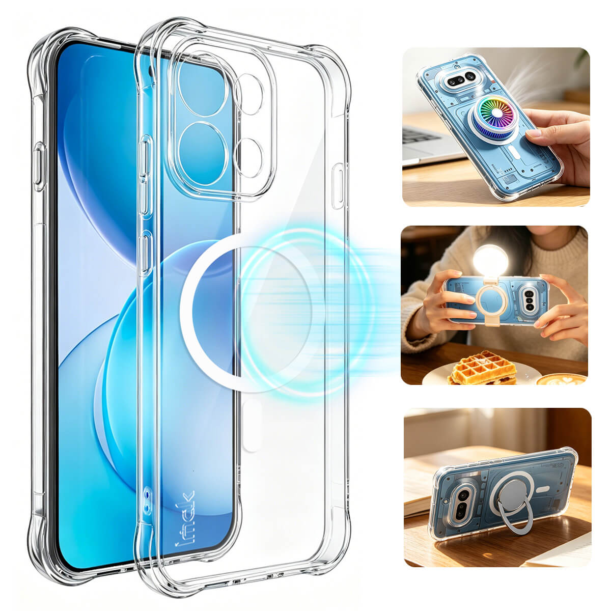 OPPO Reno16 F / Reno16 FS - IMAK Transparent Shockproof TPU Case