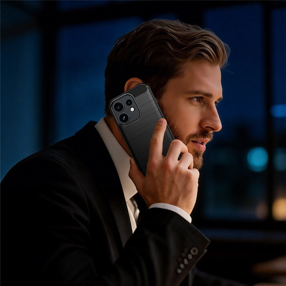 OPPO Reno16 / Reno16 Pro - Cover in look metallo carbonio