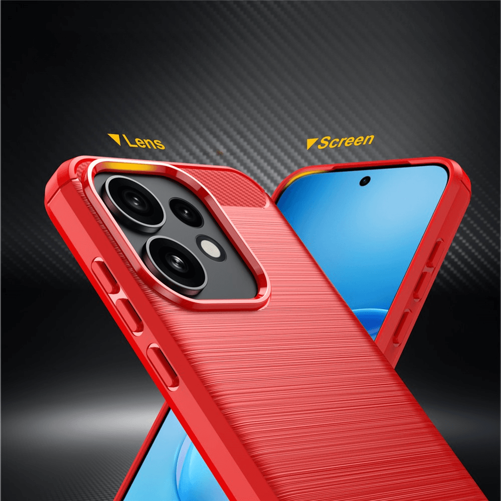 OPPO Reno16 / Reno16 Pro - Cover in look metallo carbonio