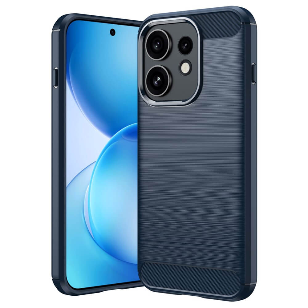 OPPO Reno16 / Reno16 Pro - Cover in look metallo carbonio
