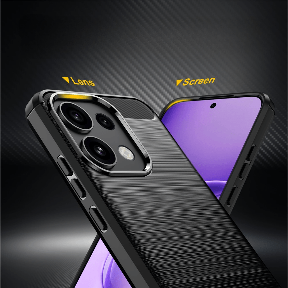 OPPO Reno16 F / OPPO Reno16 FS - Cover in look metallo carbonio