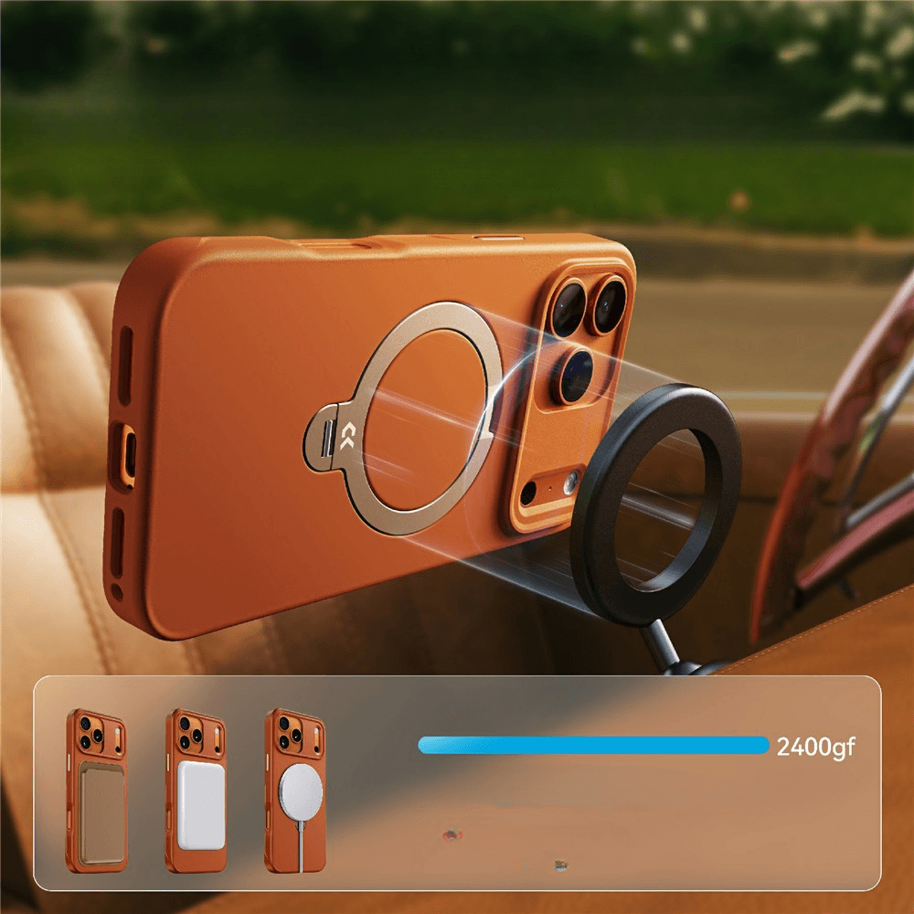 iPhone 18 Pro / iPhone 17 Pro – Magnetische Premium Hülle mit 360° Standring