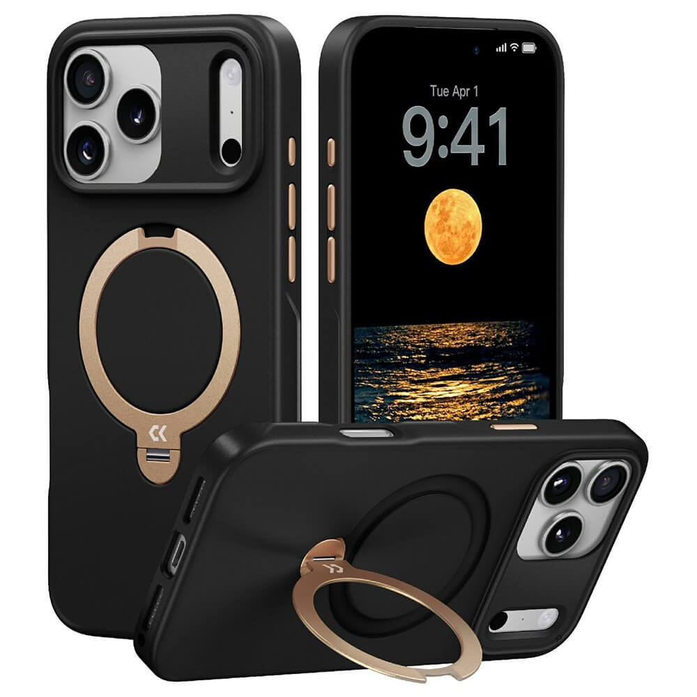 iPhone 18 Pro / iPhone 17 Pro – Magnetische Premium Hülle mit 360° Standring