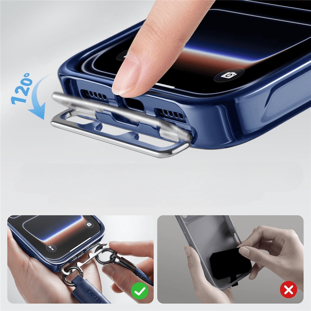 iPhone 18 Pro / iPhone 17 Pro - Coque Premium magnétique avec dragonne