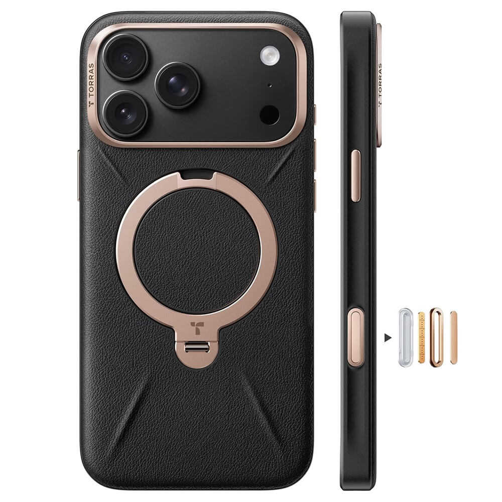 iPhone 18 Pro / iPhone 17 Pro - TORRAS Ostand Q3 VegSkin MagSafe Case with Kickstand