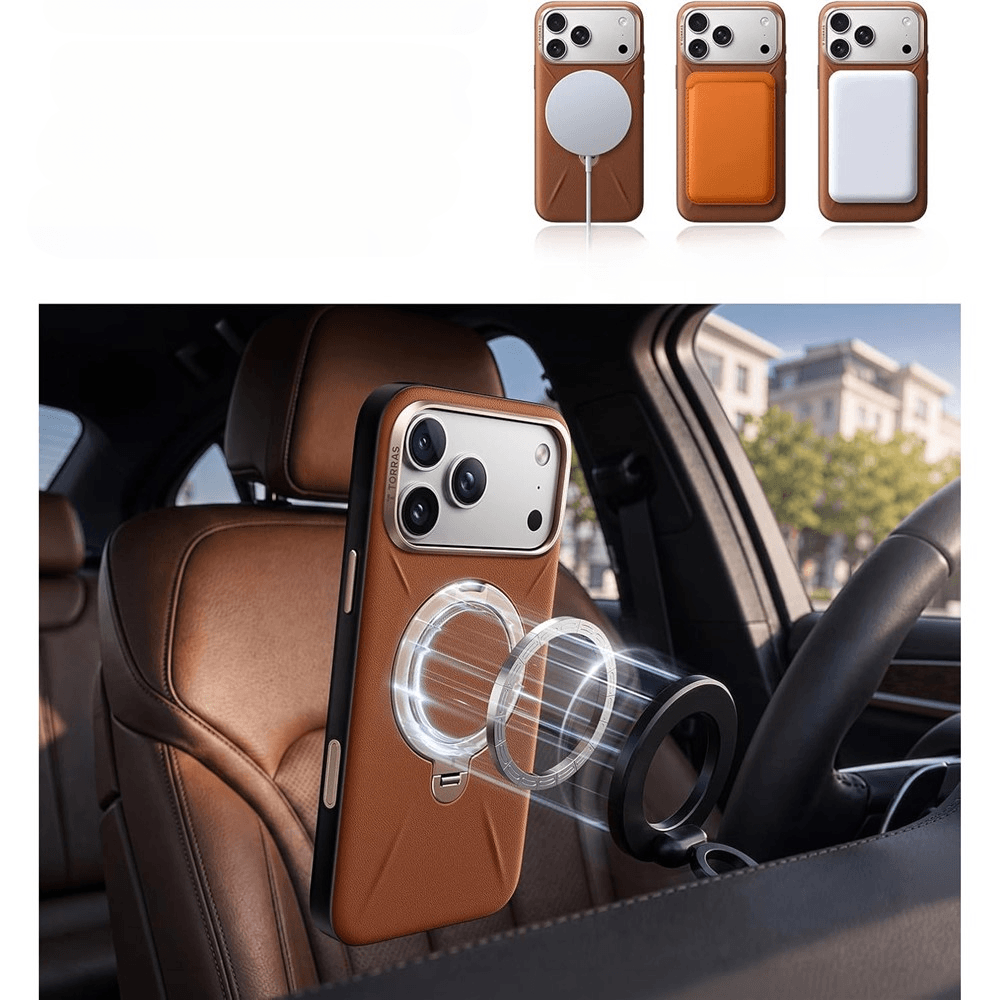 iPhone 18 Pro / iPhone 17 Pro - TORRAS Ostand Q3 VegSkin MagSafe Case with Kickstand