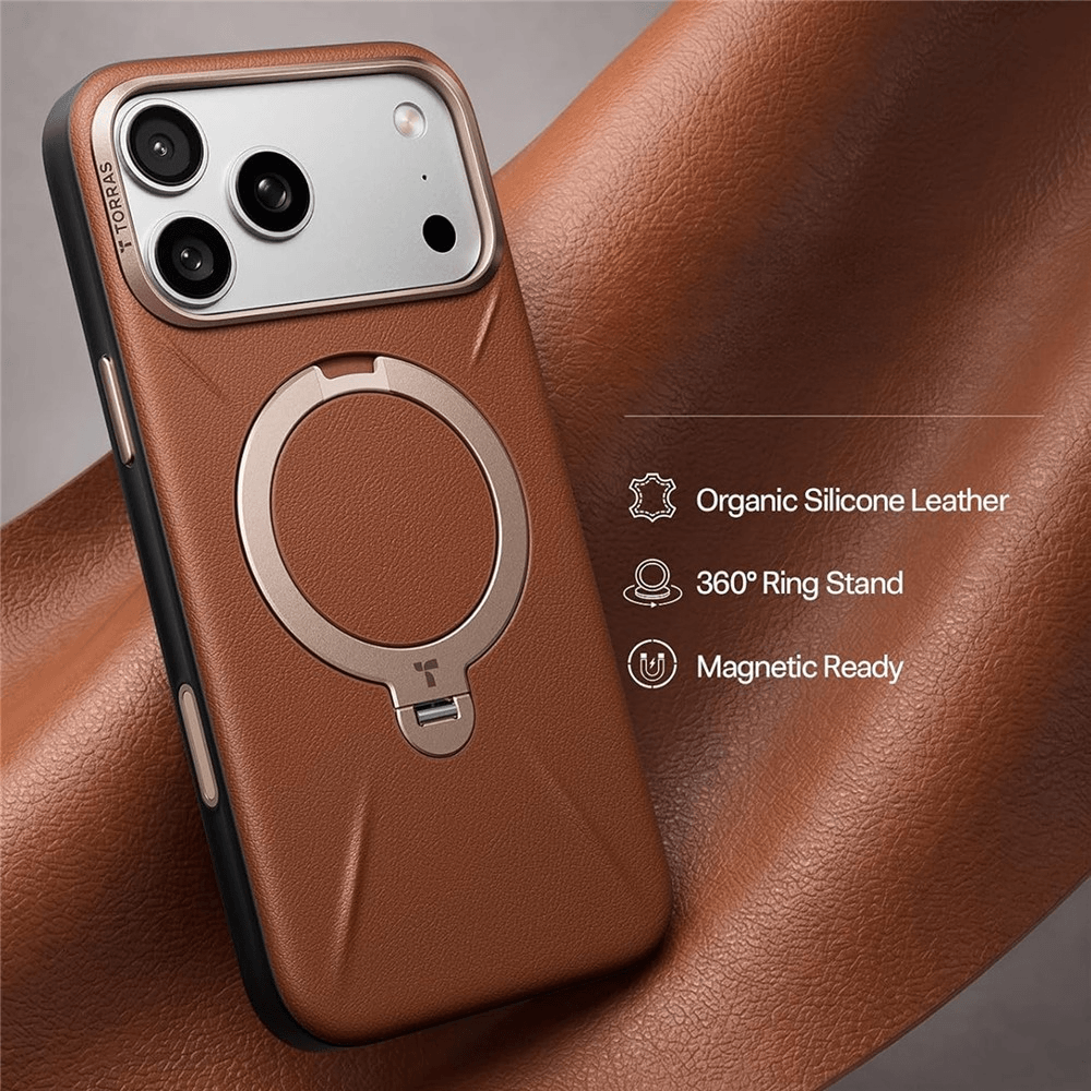 iPhone 18 Pro / iPhone 17 Pro - TORRAS Ostand Q3 VegSkin MagSafe Case with Kickstand