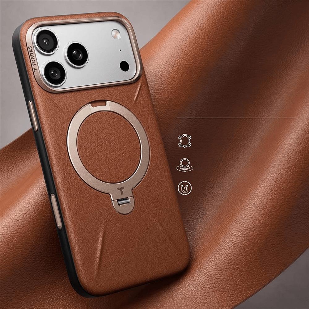 iPhone 18 Pro / iPhone 17 Pro - TORRAS Ostand Q3 VegSkin Coque MagSafe avec support