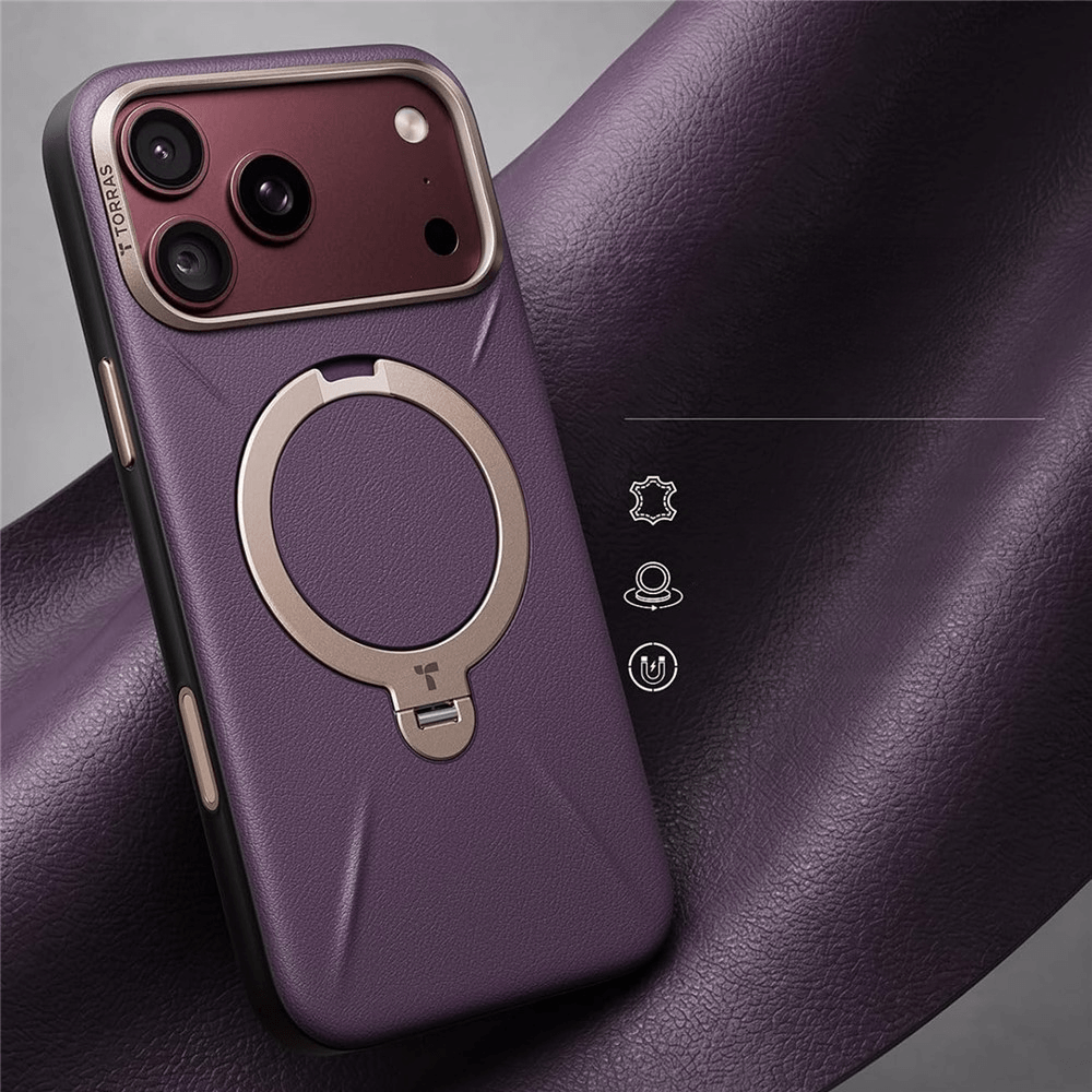 iPhone 18 Pro / iPhone 17 Pro - TORRAS Ostand Q3 VegSkin Coque MagSafe avec support