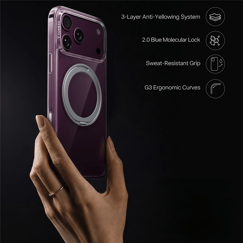 iPhone 18 Pro Max / iPhone 17 Pro Max – TORRAS Ostand O1 Guardian Coque Magnétique Support 360°