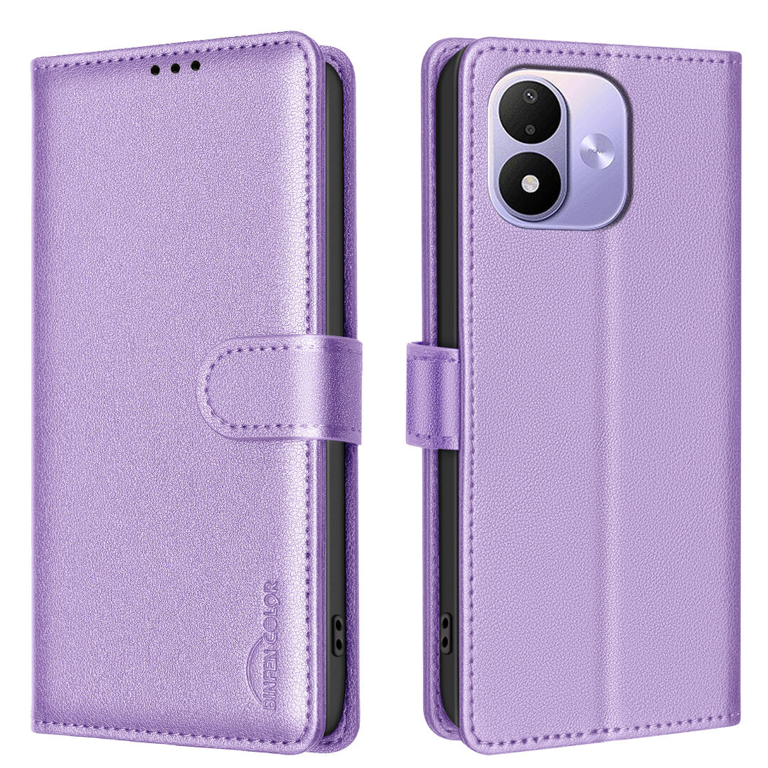 Xiaomi Redmi Note 17 - BINFEN Leder Etui Hülle mit RFID Blocker