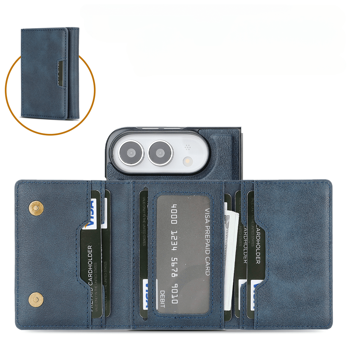 iPhone Duo - 2-in-1 Backcover mit Kreditkarten-Etui