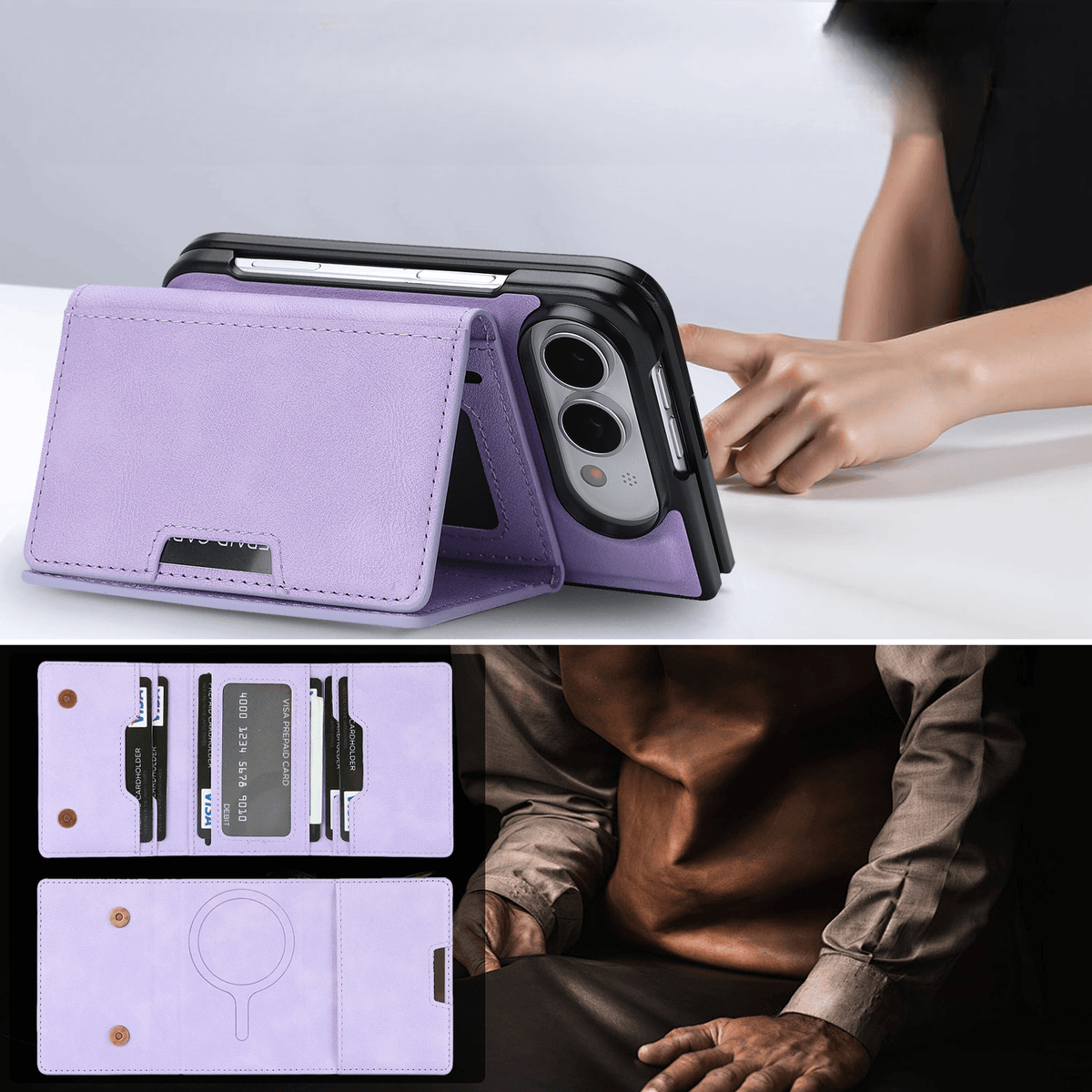 iPhone Duo - 2-in-1 Backcover mit Kreditkarten-Etui