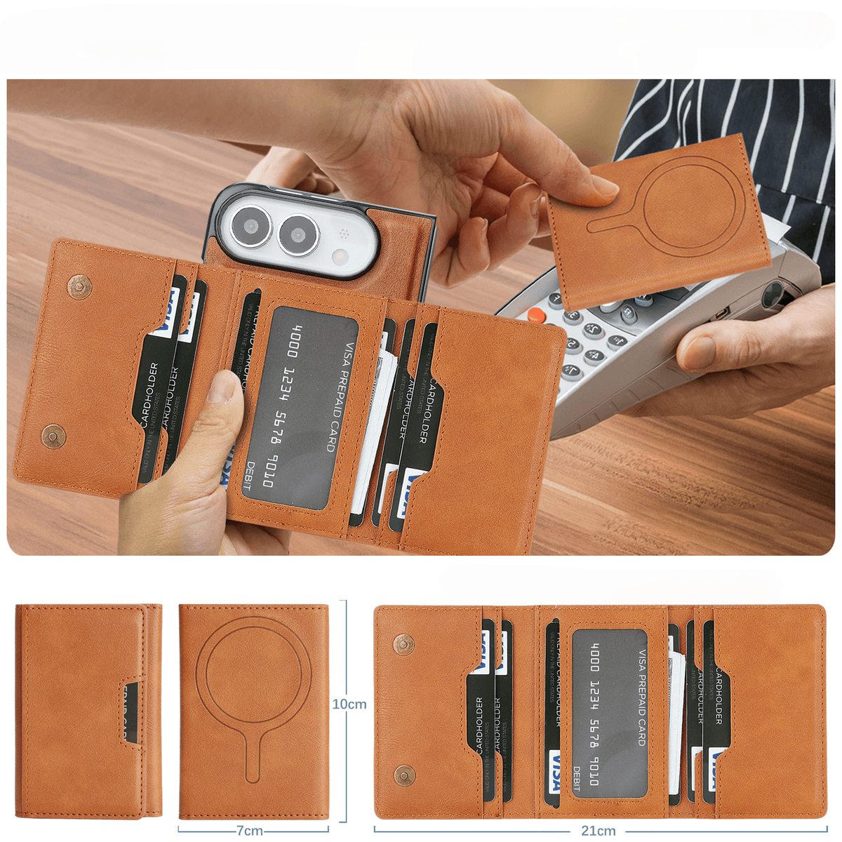 iPhone Duo - 2-in-1 Backcover mit Kreditkarten-Etui