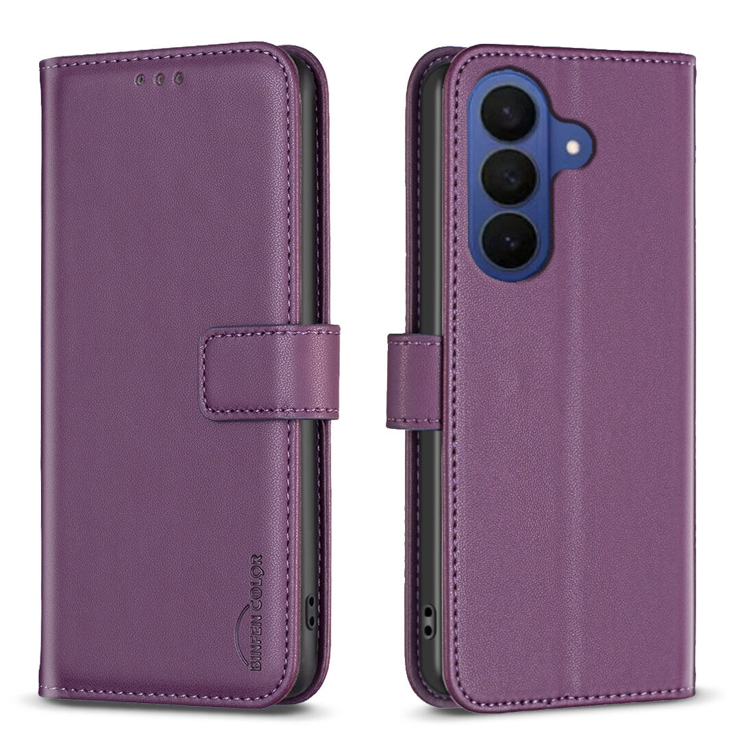Galaxy S26 FE - Étui en cuir BINFEN avec bloqueur RFID