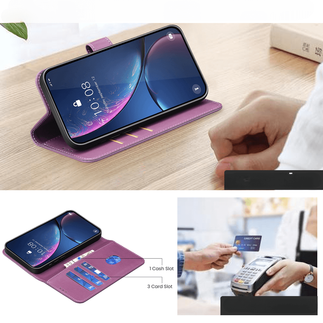 Galaxy S26 FE - Étui en cuir BINFEN avec bloqueur RFID