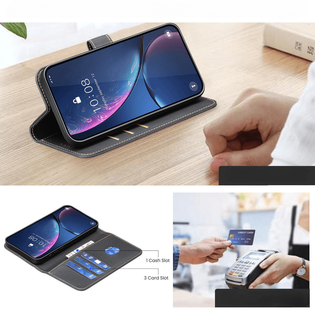 Galaxy S26 FE - Étui en cuir BINFEN avec bloqueur RFID