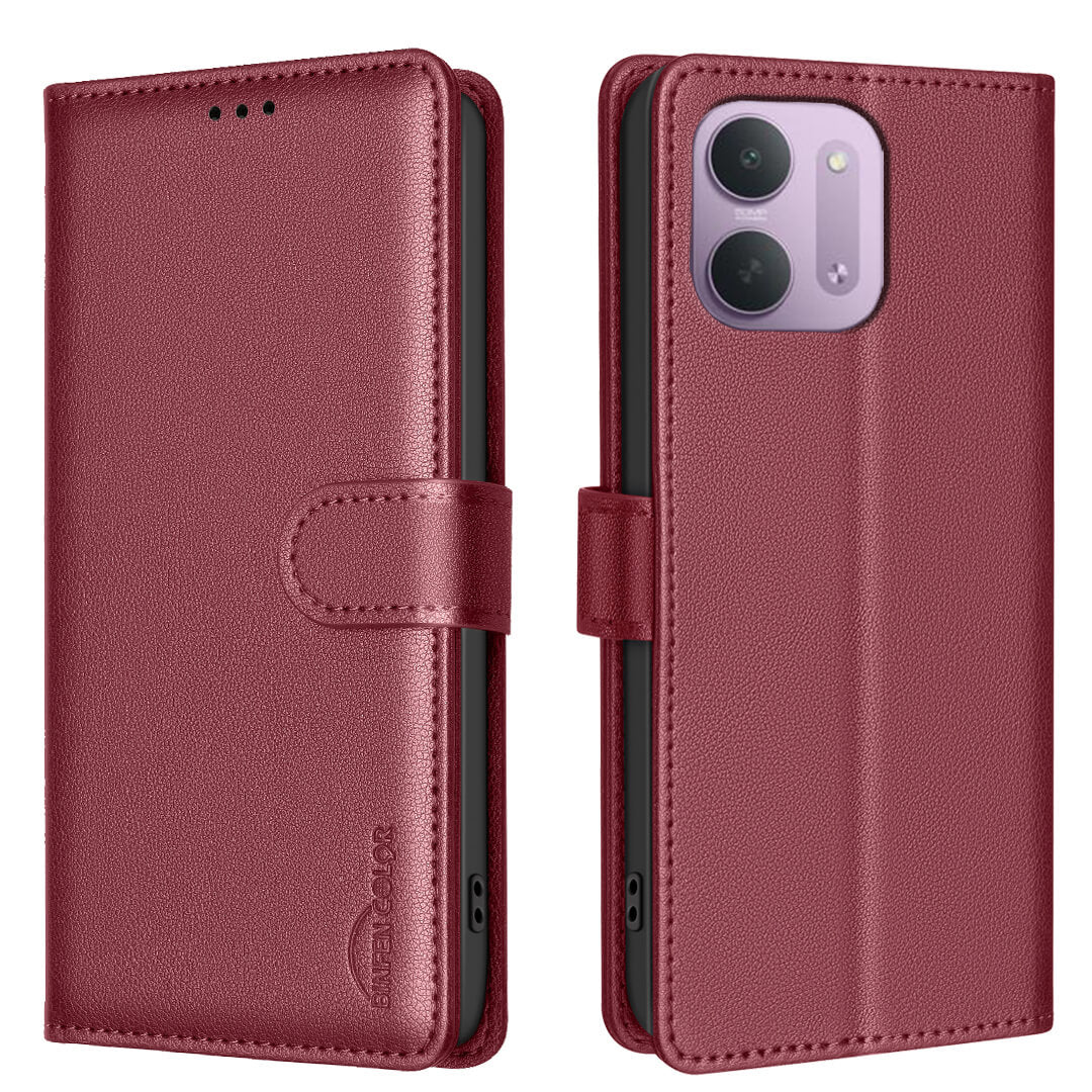 Xiaomi Redmi 17C - BINFEN Leder Etui Hülle mit RFID Blocker