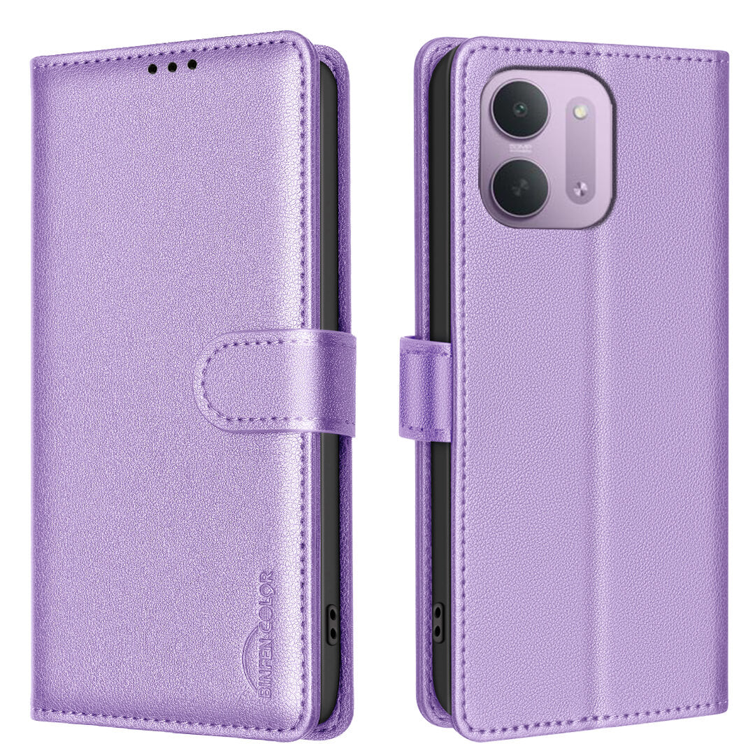 Xiaomi Redmi 17C - BINFEN Leder Etui Hülle mit RFID Blocker