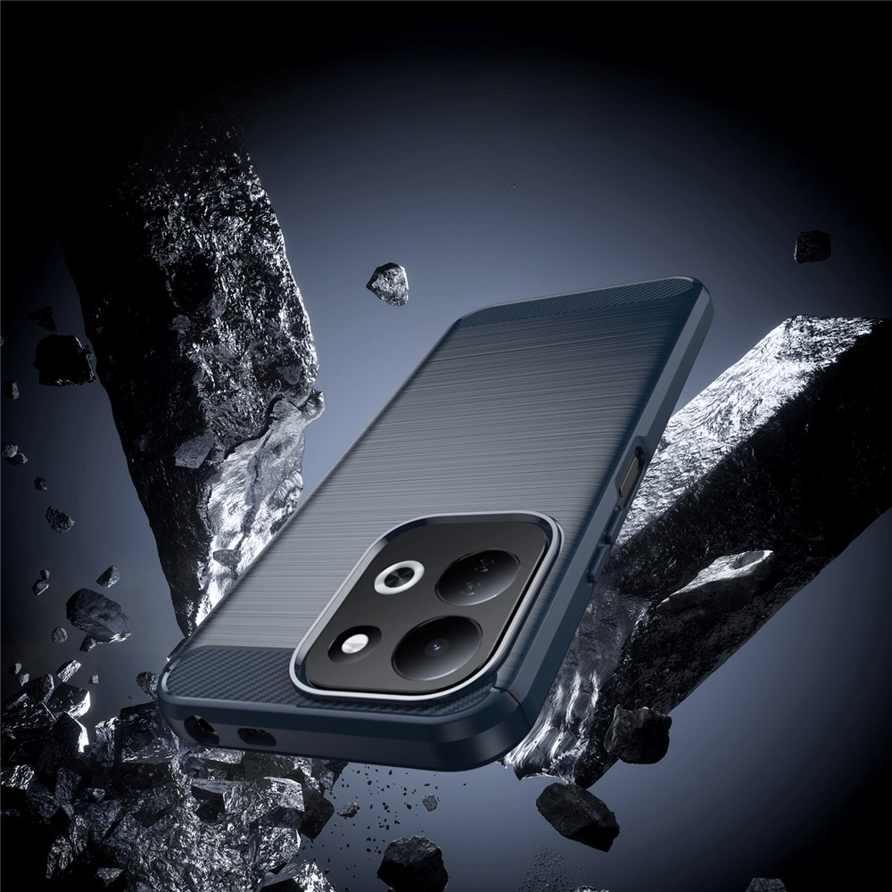Xiaomi Redmi 17 - Coque look métal carbone