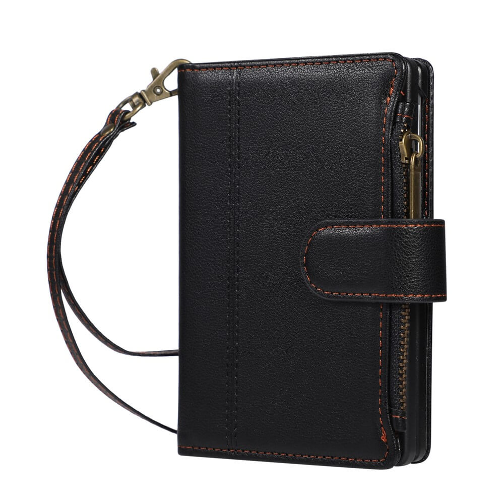 Galaxy Z Fold8 – Leather Wallet Case with Shoulder & Wrist Strap
