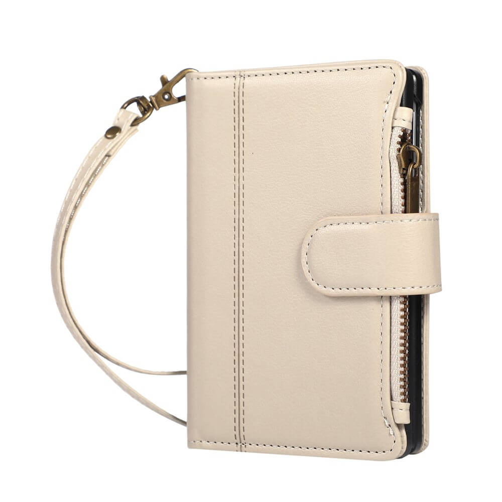 Galaxy Z Fold8 – Leather Wallet Case with Shoulder & Wrist Strap