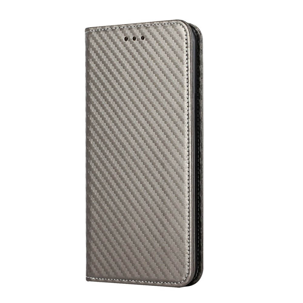 Galaxy A54 - Custodia flip look carbone