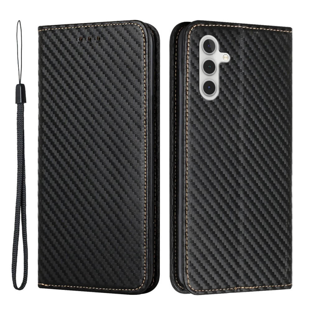 Galaxy A34 - Carbon Look Flip Case Cover