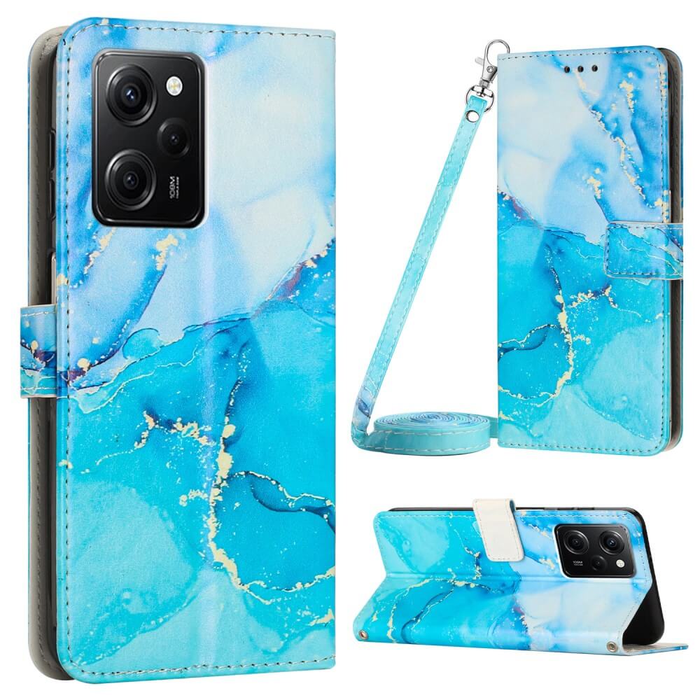 Xiaomi Poco X5 Pro - Custodia in pelle blue Marble