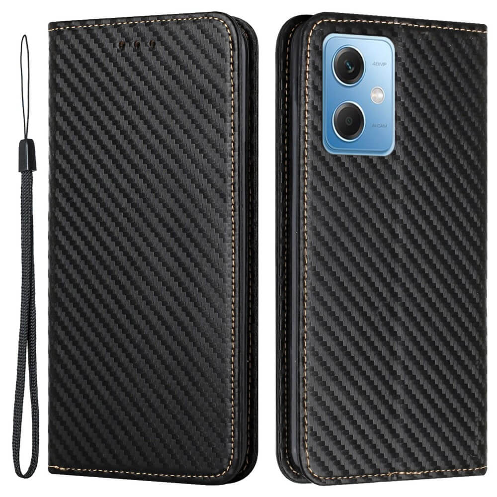 Xiaomi Poco X5 - Carbon Look Flip Case Hülle