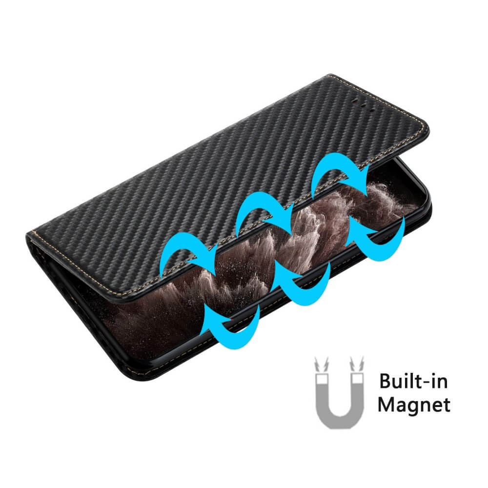 Xiaomi Poco X5 - Carbon Look Flip Case Hülle