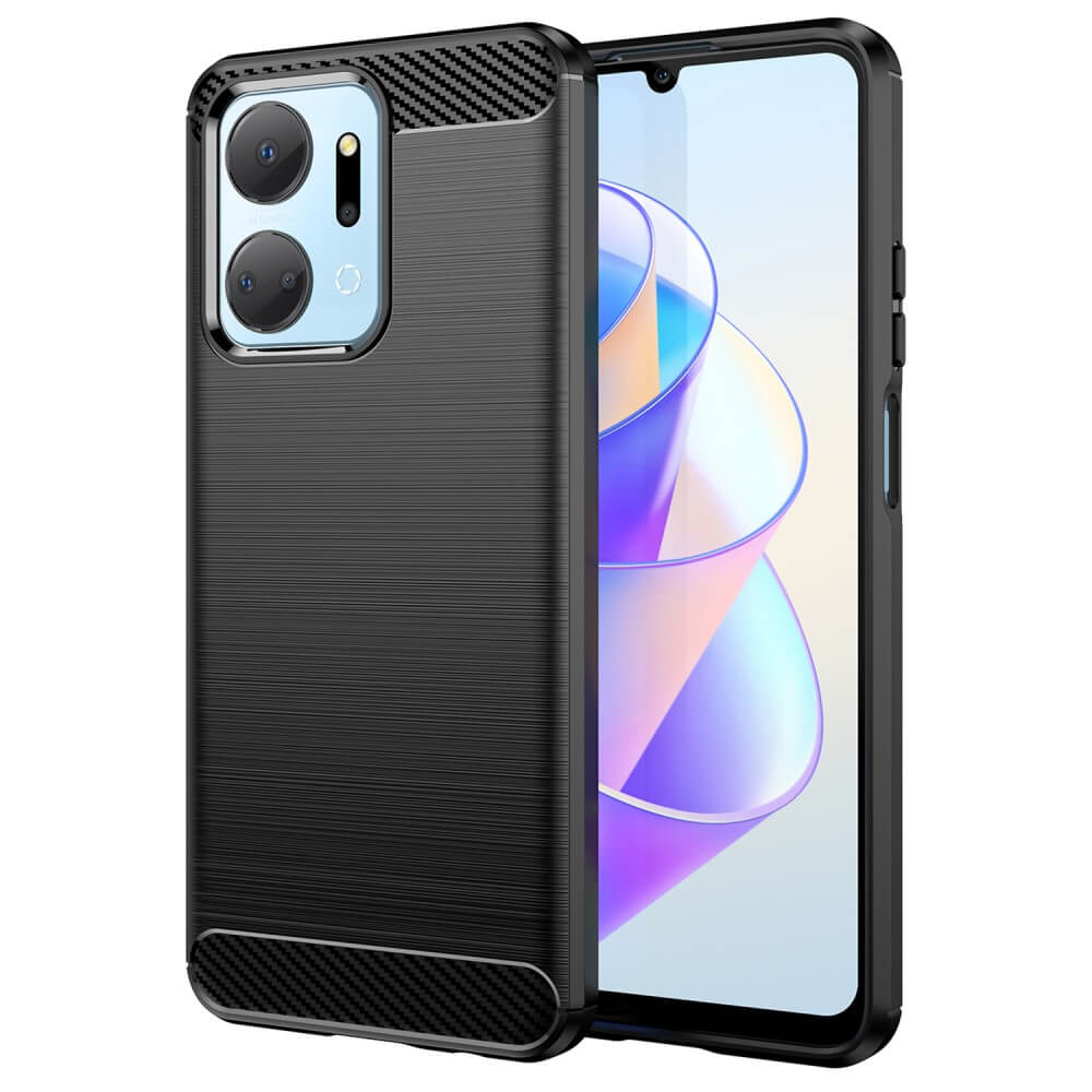 Honor X7A - Cover in look metallo carbonio
