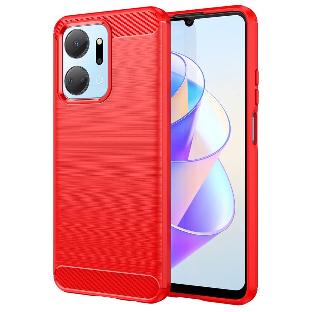 Honor X7A - Cover in look metallo carbonio