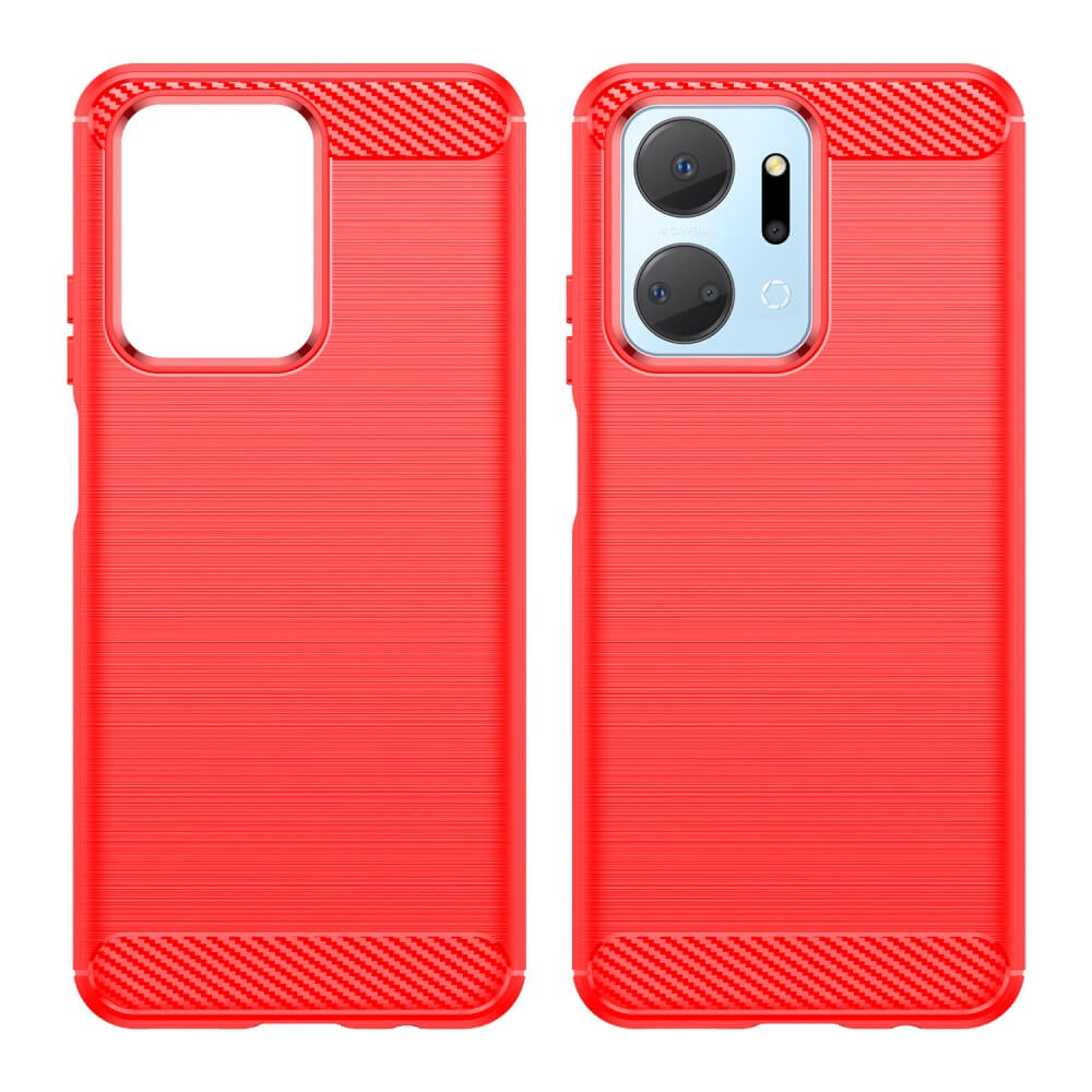 Honor X7A - Cover in look metallo carbonio