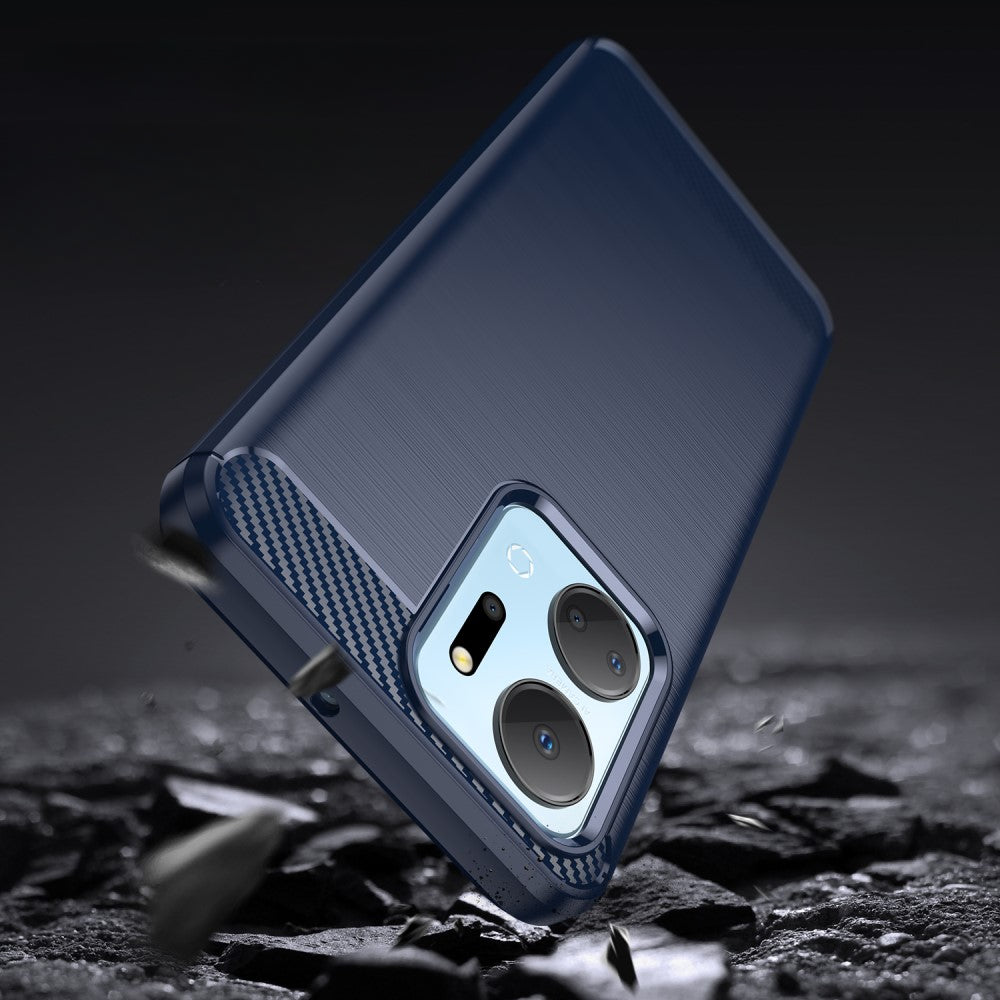 Honor X7A - Cover in look metallo carbonio