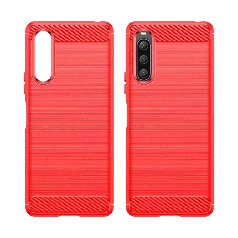 Sony Xperia 10 V - Metall Carbon Look Hülle