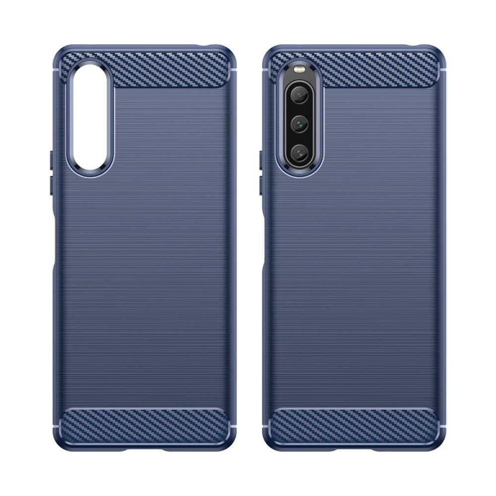 Sony Xperia 10 V - Metall Carbon Look Hülle