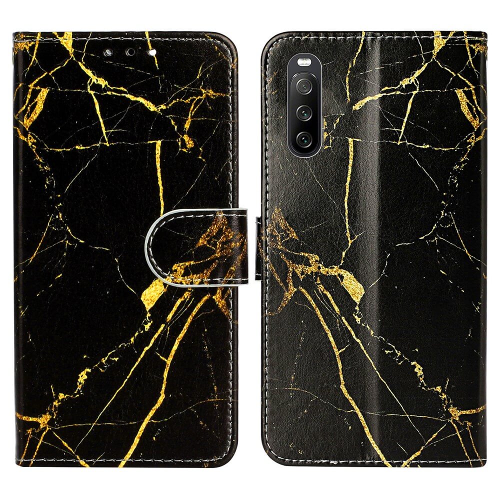 Sony Xperia 10 V - Leder Hülle Marble