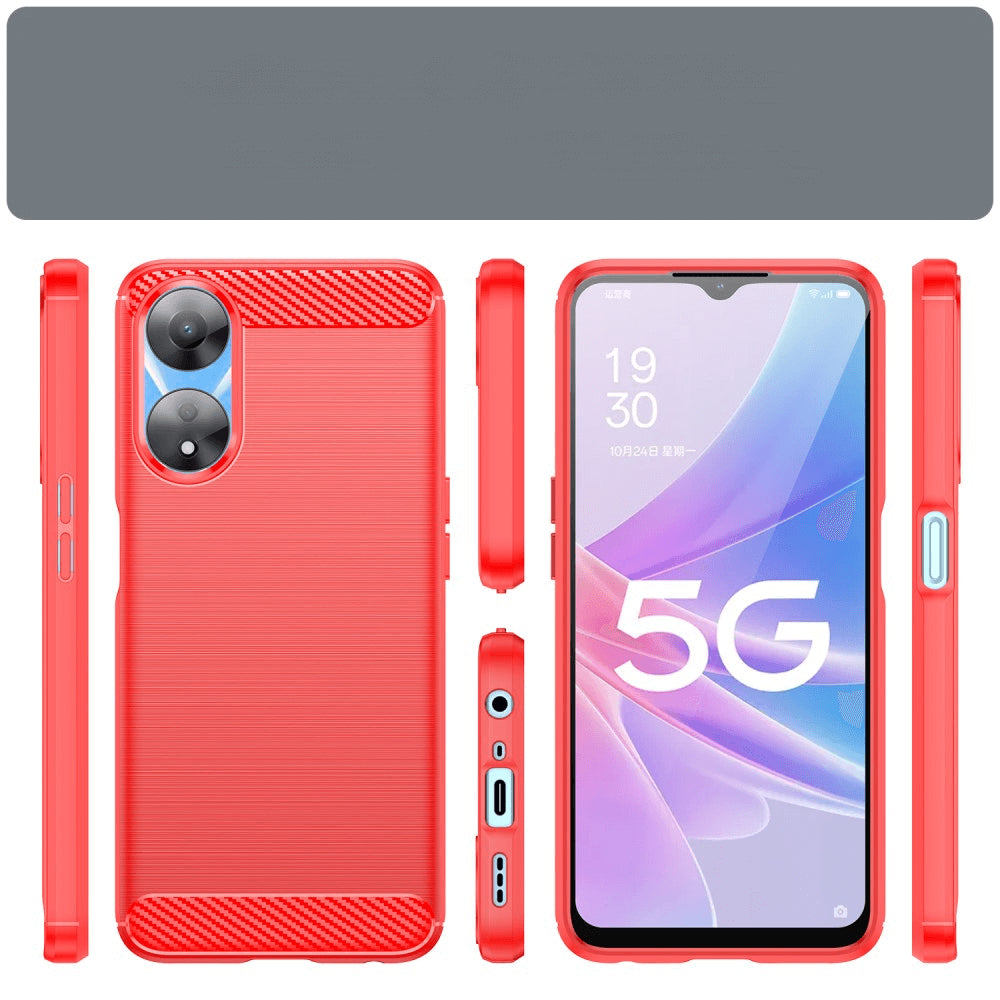 Oppo A58 5G / A78 5G - Cover In Metallo Carbon Look