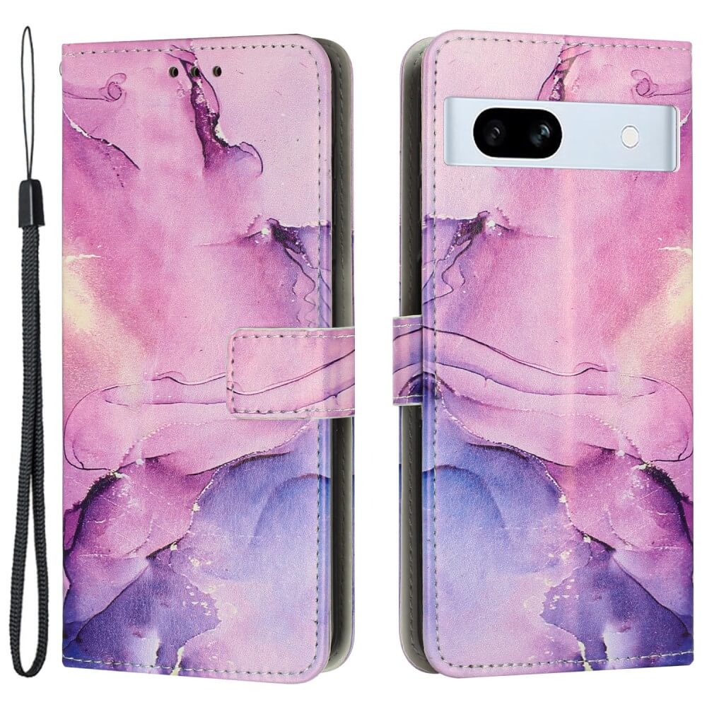 Google Pixel 7a - Leder Hülle Marble