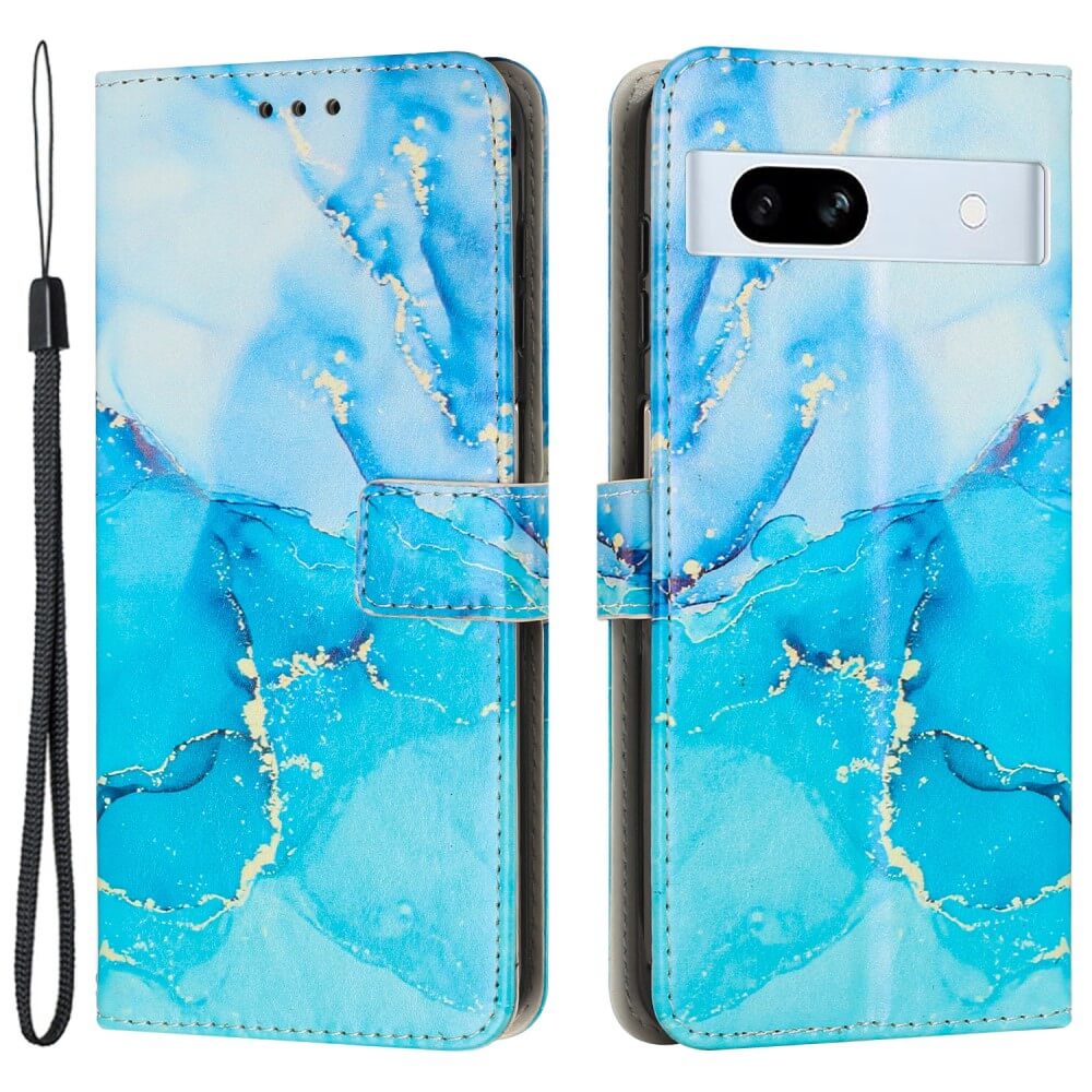 Google Pixel 7a - Leder Hülle Marble