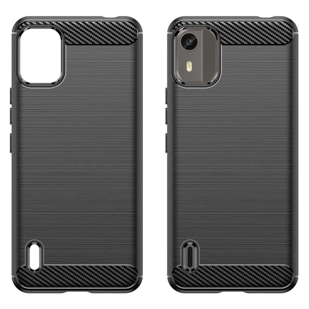 Nokia C12 - Metall Carbon Look Hülle