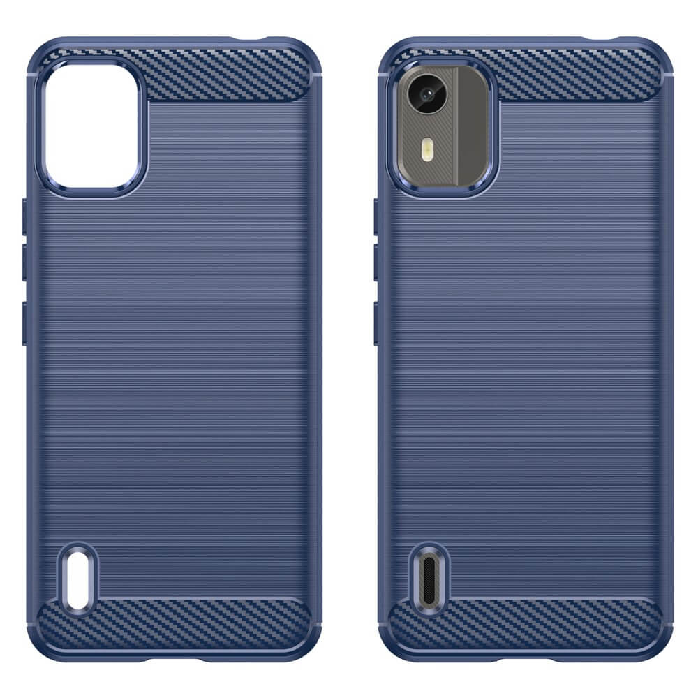 Nokia C12 - Metall Carbon Look Hülle