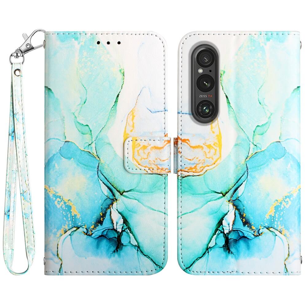 Sony Xperia 1 V - Leather Cover Marble