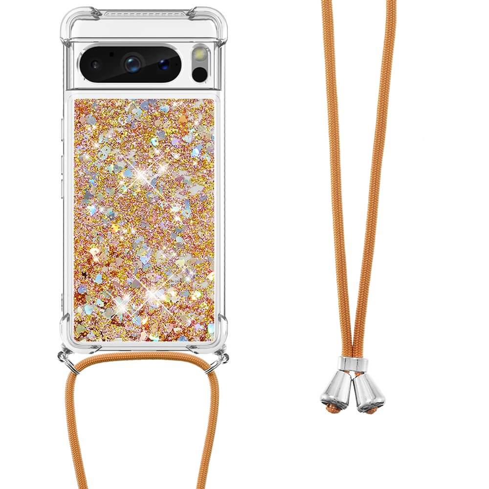 Google Pixel 8 Pro - Glitter Custodia Con Cordino
