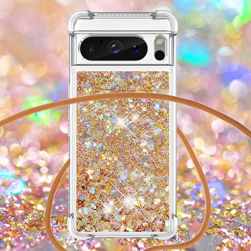 Google Pixel 8 Pro - Glitter Custodia Con Cordino