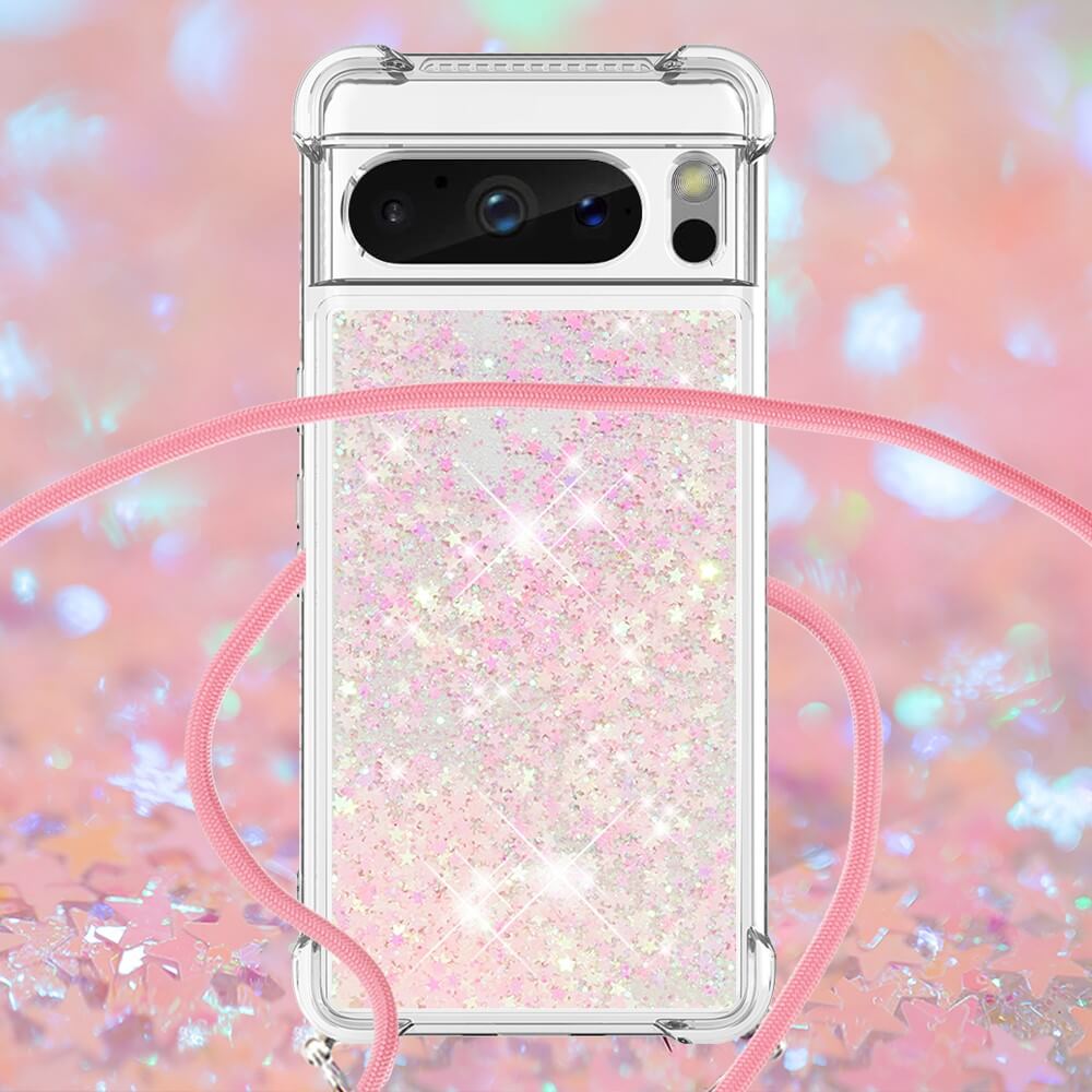 Google Pixel 8 Pro - Glitter Custodia Con Cordino