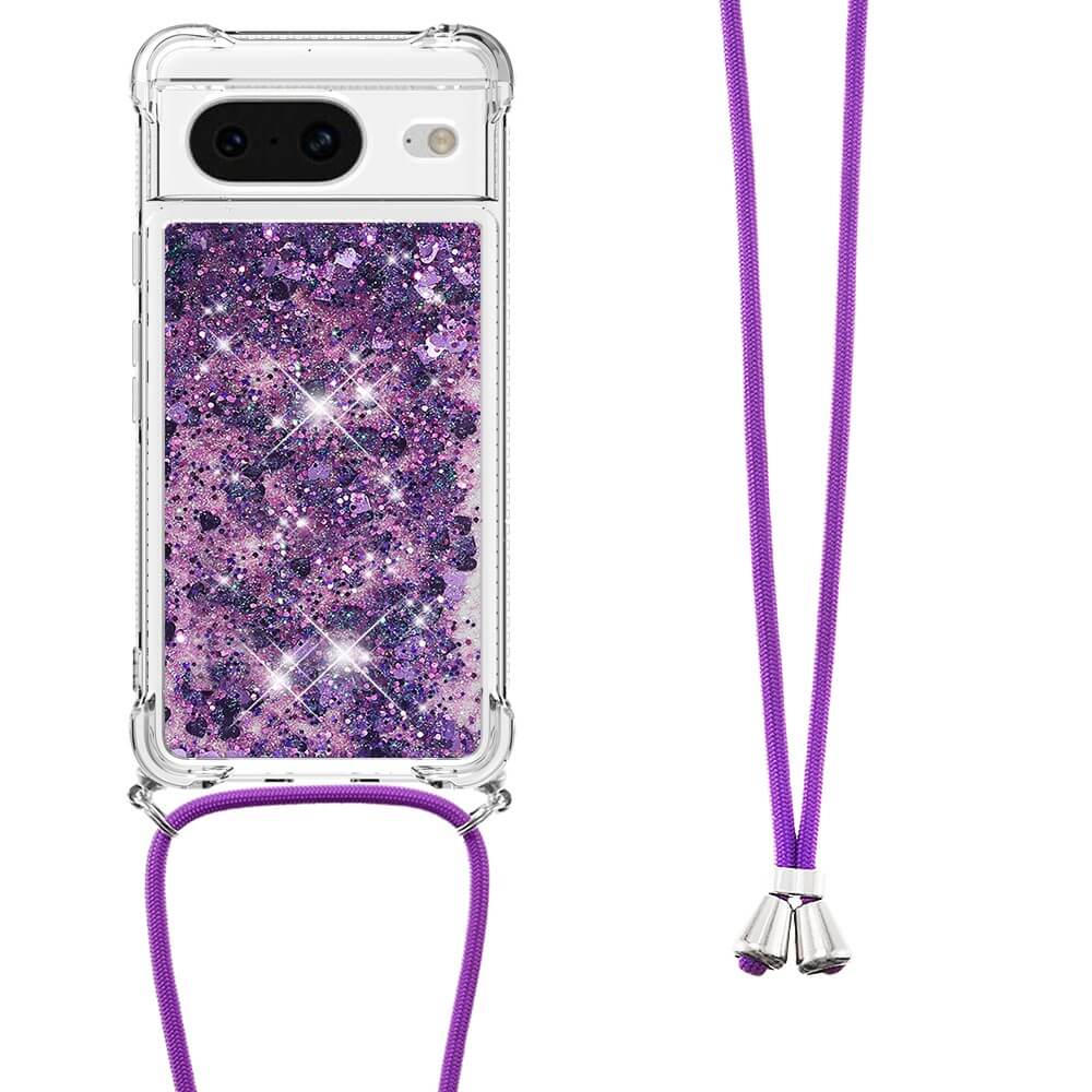 Google Pixel 8 - Glitter Case With Lanyard
