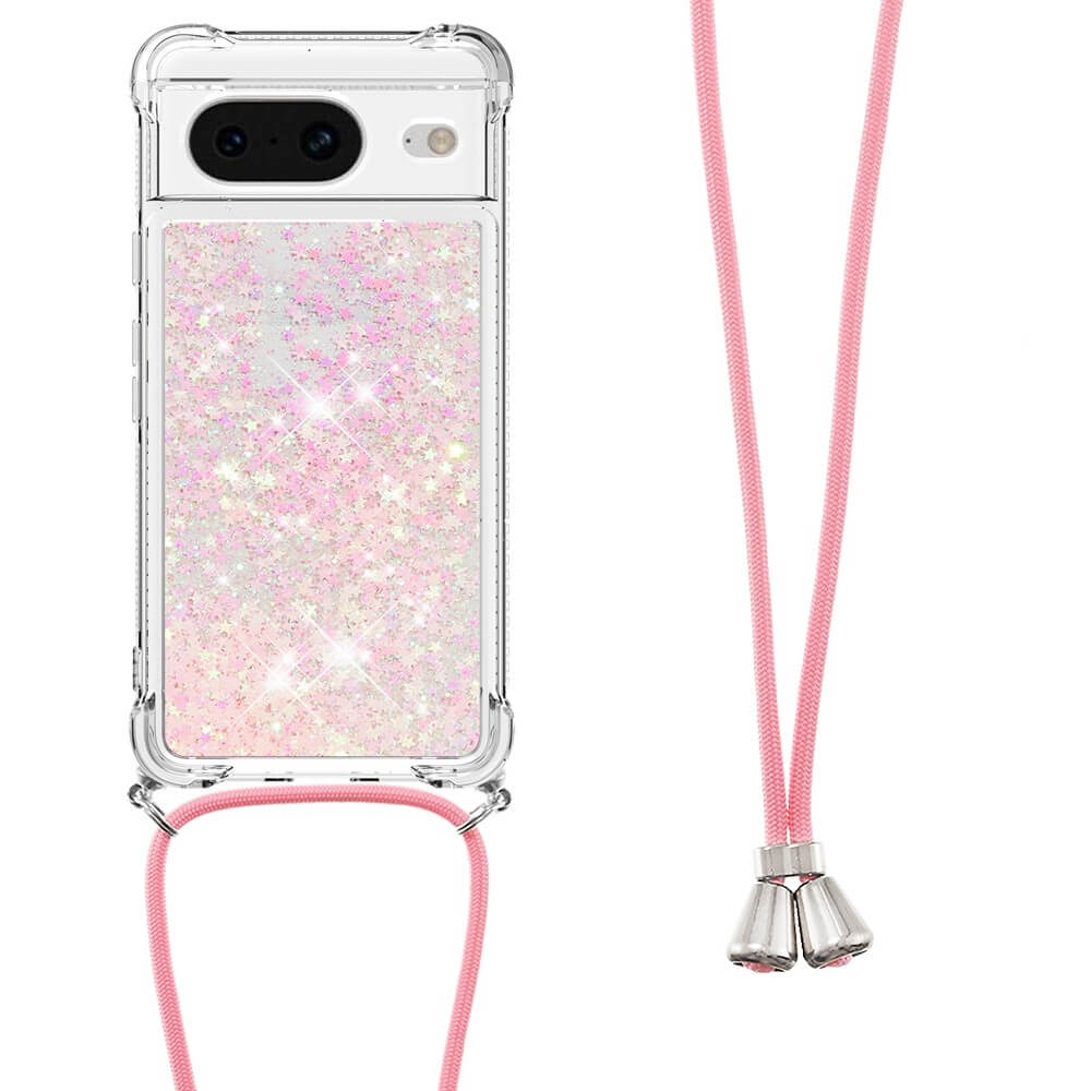 Google Pixel 8 - Glitter Case With Lanyard